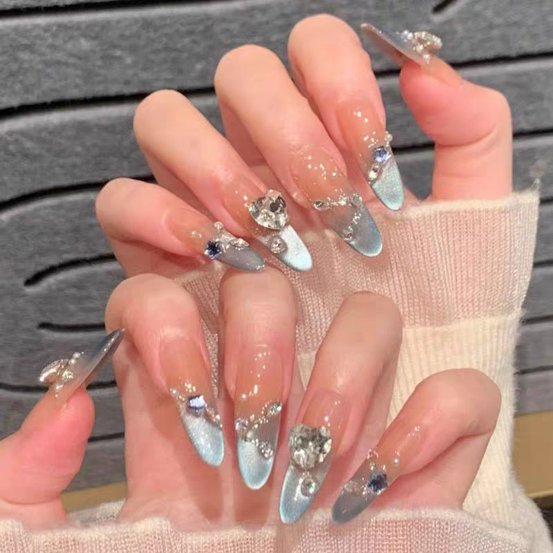 Stiletto Crystal-Embellished Press-On Nails