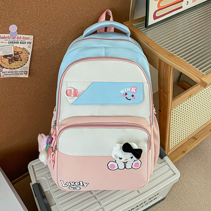 Fun-Themed Plush Character Backpack Bowlift