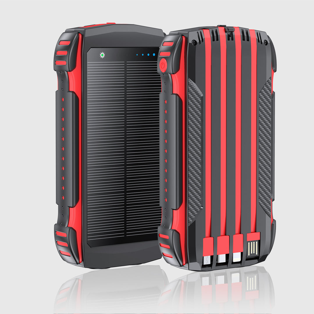 Robust Solar Power Bank with Integrated LED Lighting Bowlift