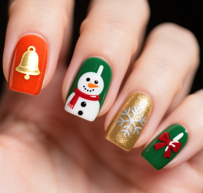 Creative Themed Press-On Nail Art Bowlift