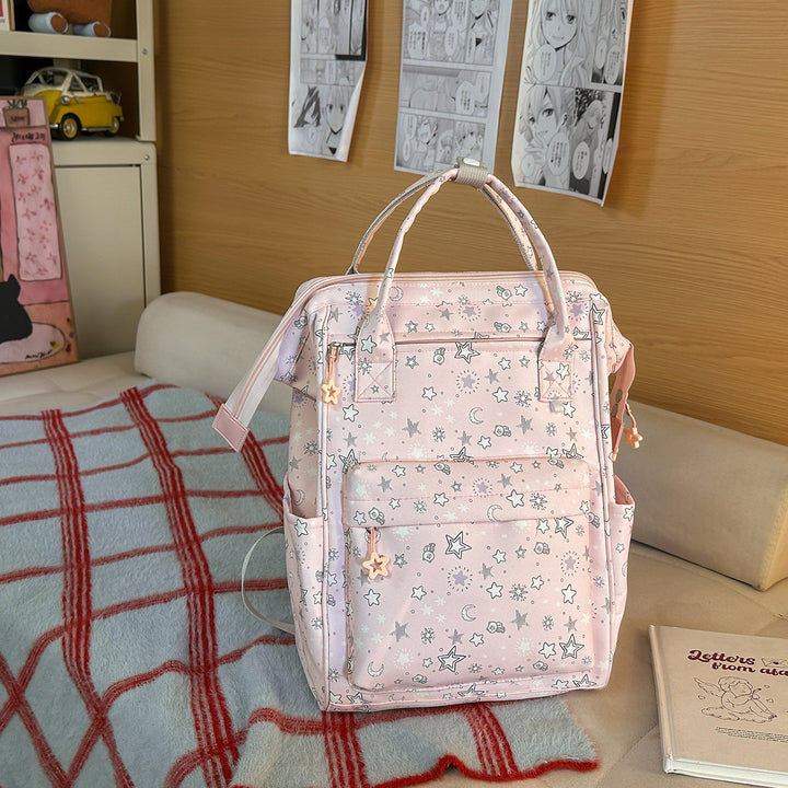 Stylish Star-Patterned Backpack Bowlift