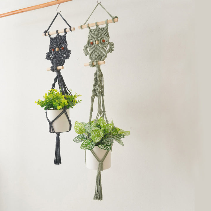 Decorative Macrame Owl Planter Bowlift