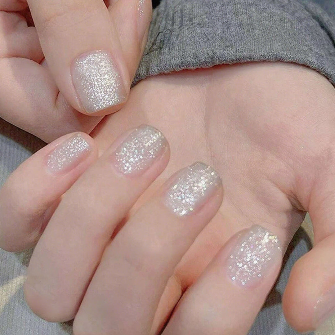 Elegant glitter pattern artificial nails Bowlift