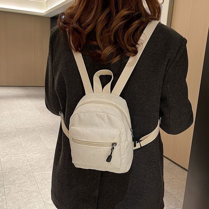 Compact Corduroy Mini Backpack Bowlift