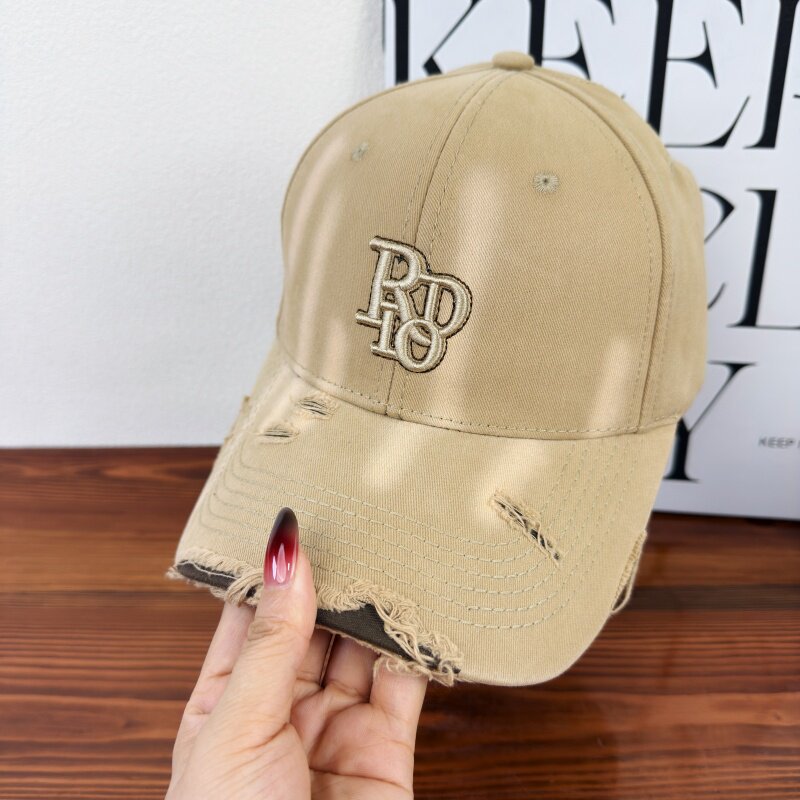 Women's Distressed Classic Cotton Baseball Cap Bowlift