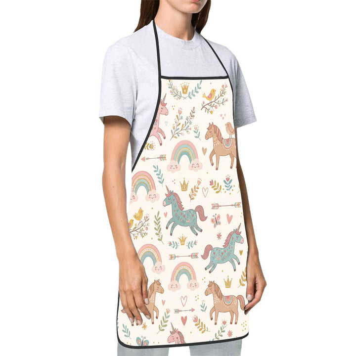 Dog Lover Full-Coverage Kitchen Apron With Adjustable Neck Strap And Waterproof Polyester Shell