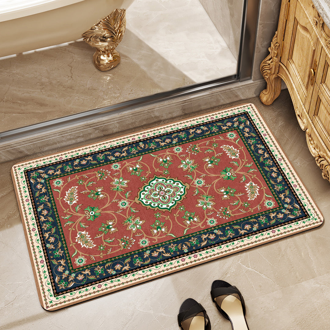 Elegant Vintage-Inspired Bath Mat Bowlift