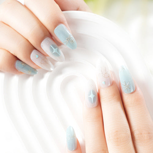 Elegant Almond-Shaped Press-On Nails Bowlift