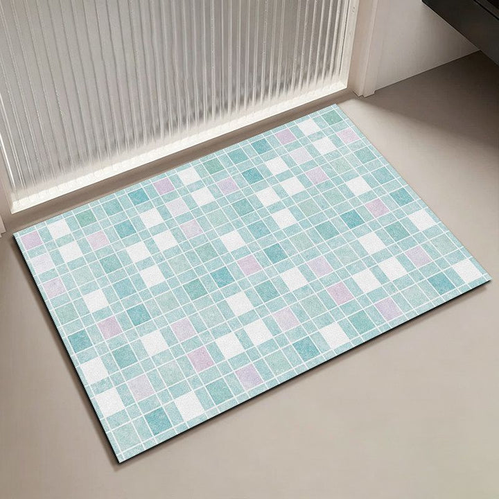 Mosaic Pattern Bath Mat Bowlift