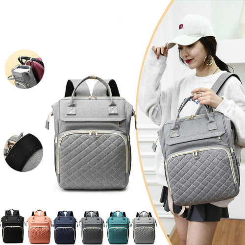 Quilted Multi-Functional Backpack Bowlift