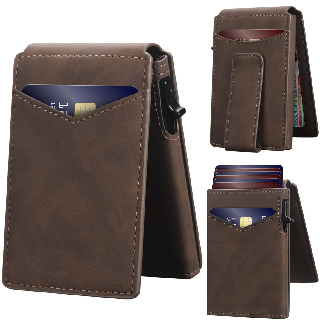 Minimalist RFID-Blocking Leather Card Wallet Bowlift