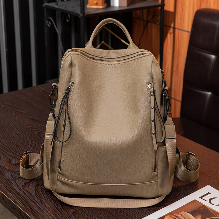 Structured Leather Backpack Bowlift