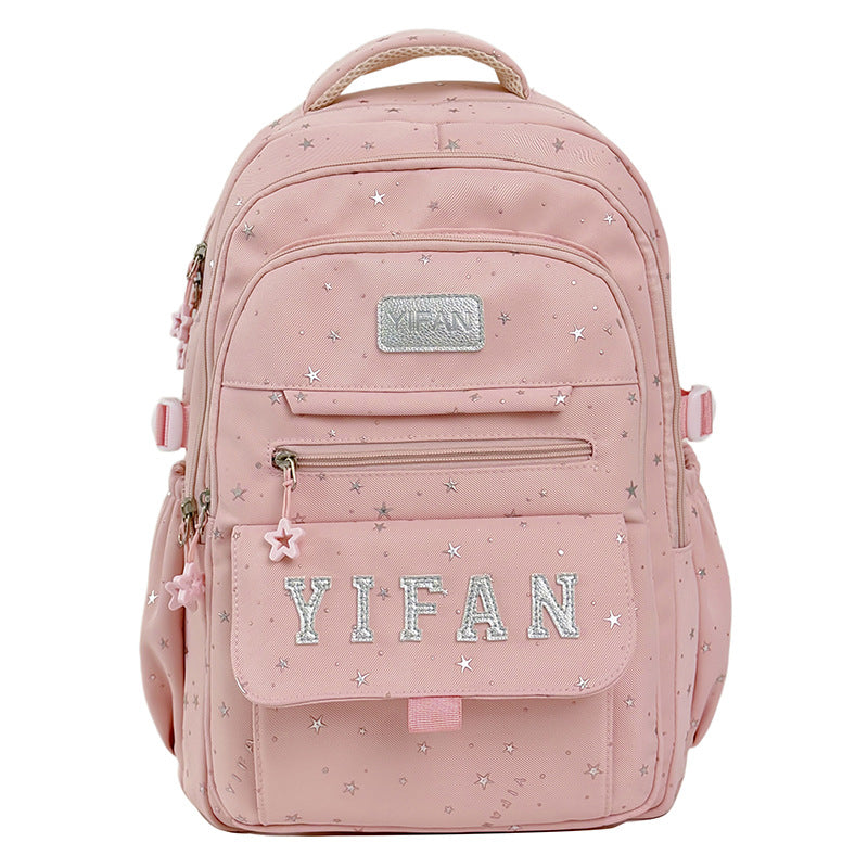 Fun Star-Embellished School Backpack Bowlift