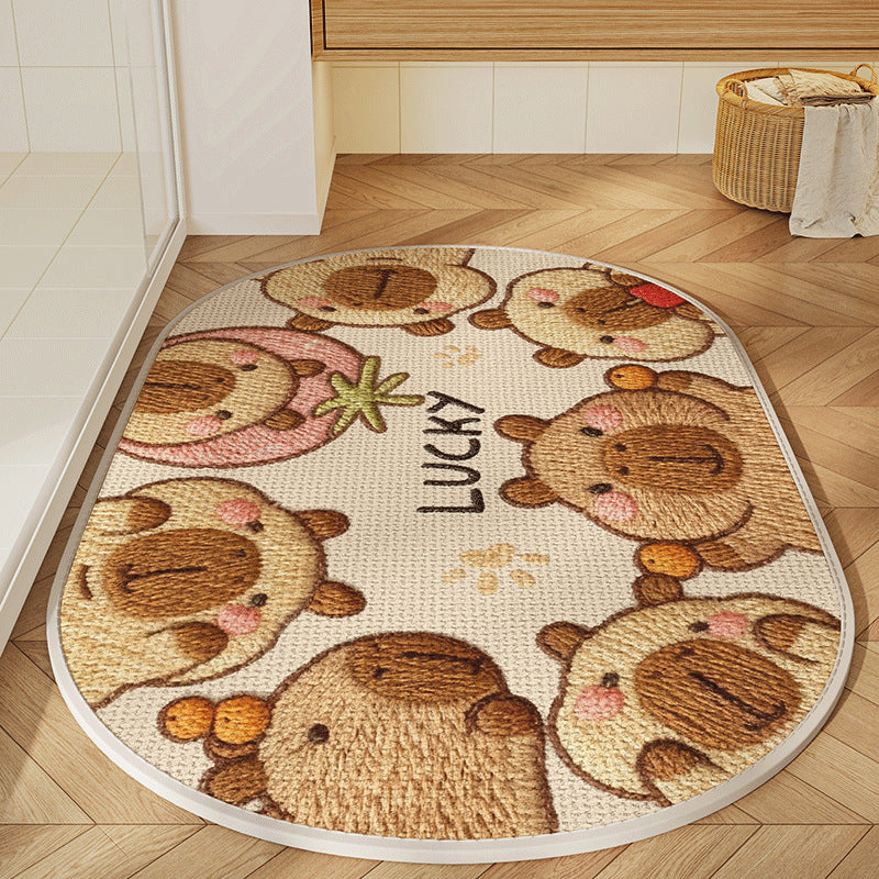 Cute Animal-Themed Bath Mat Bowlift