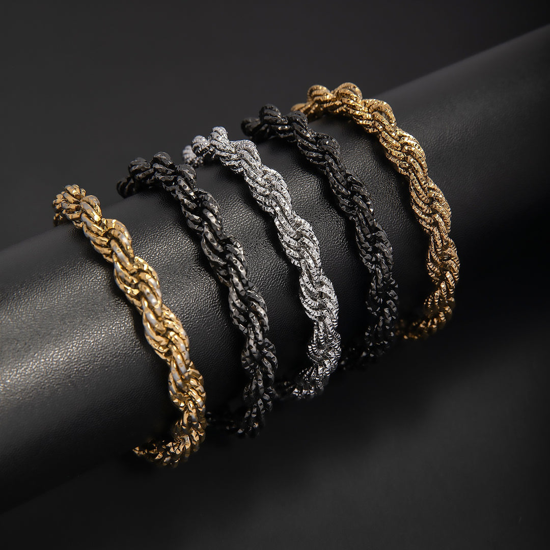 Braided Gold Statement Bracelet Bowlift