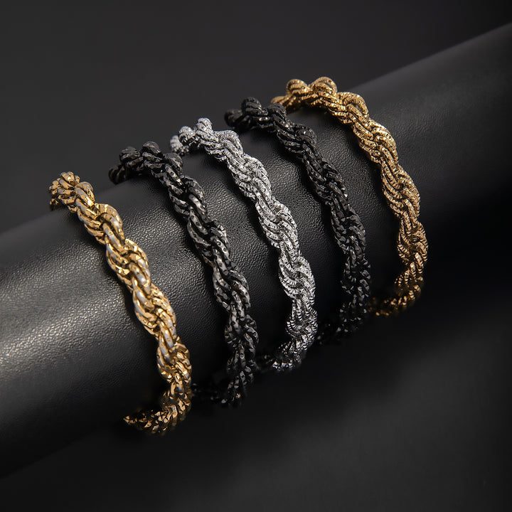 Braided Gold Statement Bracelet Bowlift