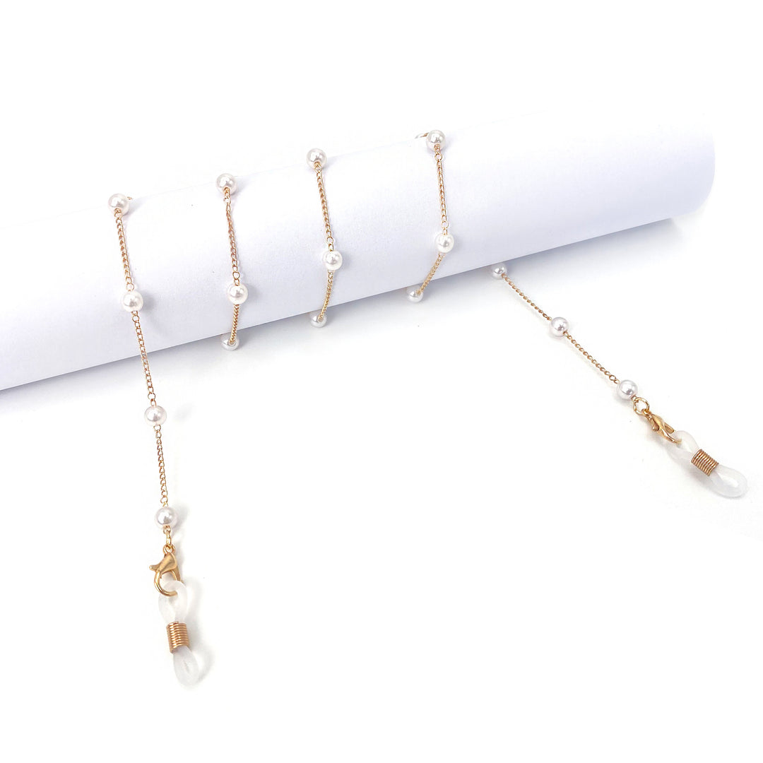 Pearl-Accented Eyewear Chain Bowlift