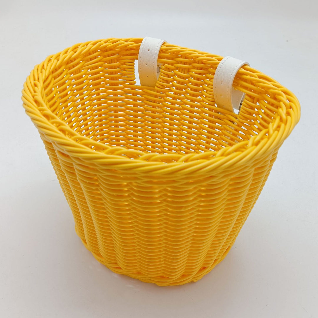 Decorative Woven Storage Basket with Leather Handles Bowlift