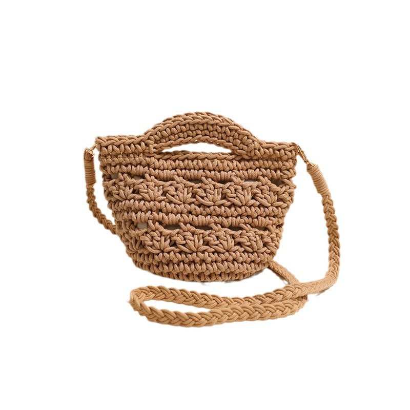Handcrafted macrame shoulder bag with unique design Bowlift