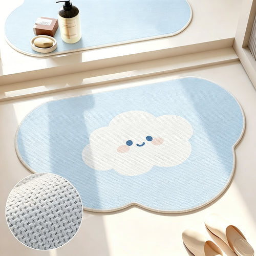 Floral Pattern Bath Mat Bowlift