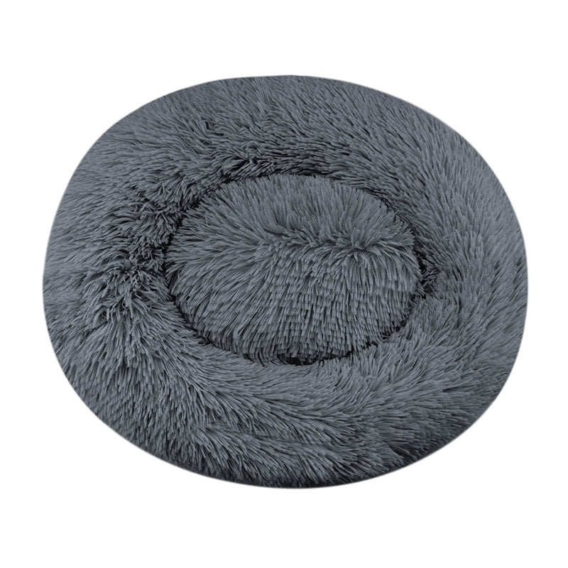 Luxurious Plush Round Dog Bed