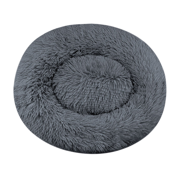 Luxurious Plush Round Dog Bed
