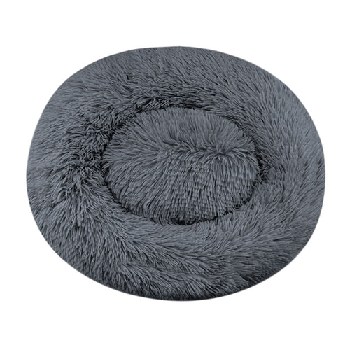 Luxurious Plush Round Dog Bed