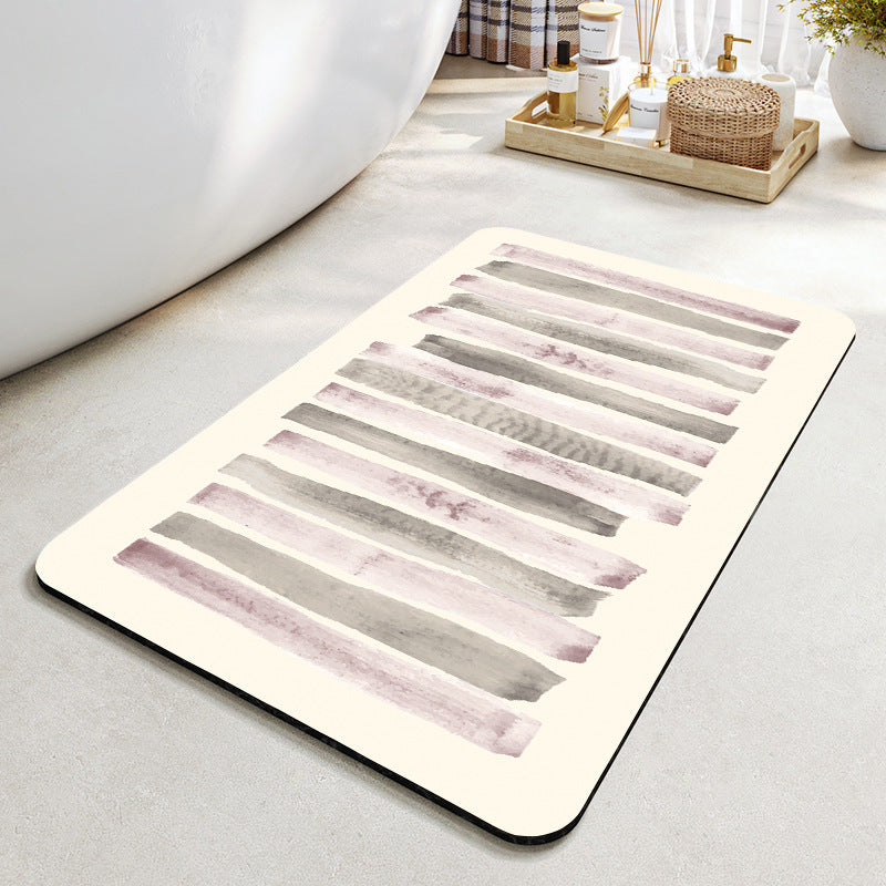 Geometric Patterned Bathroom Mat Bowlift