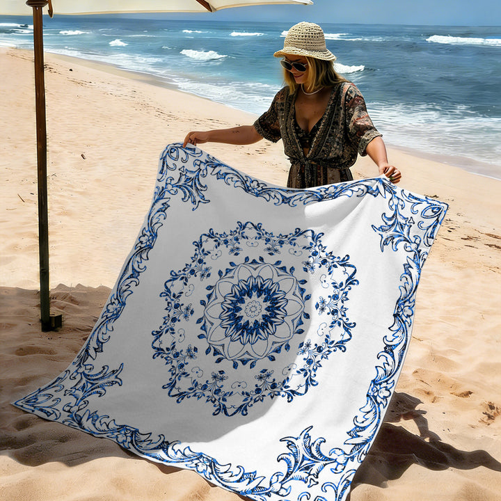 Mandala Design Beach Mat Bowlift