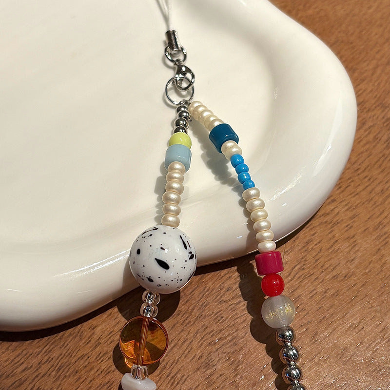 Decorative Bead Charm Keychain Bowlift