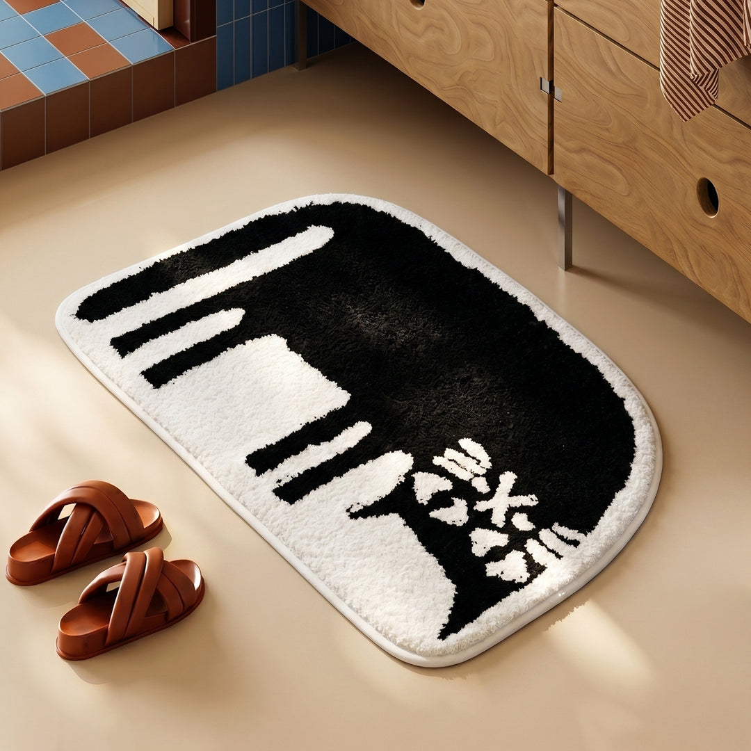 Playful Cat Shaped Bath Mat