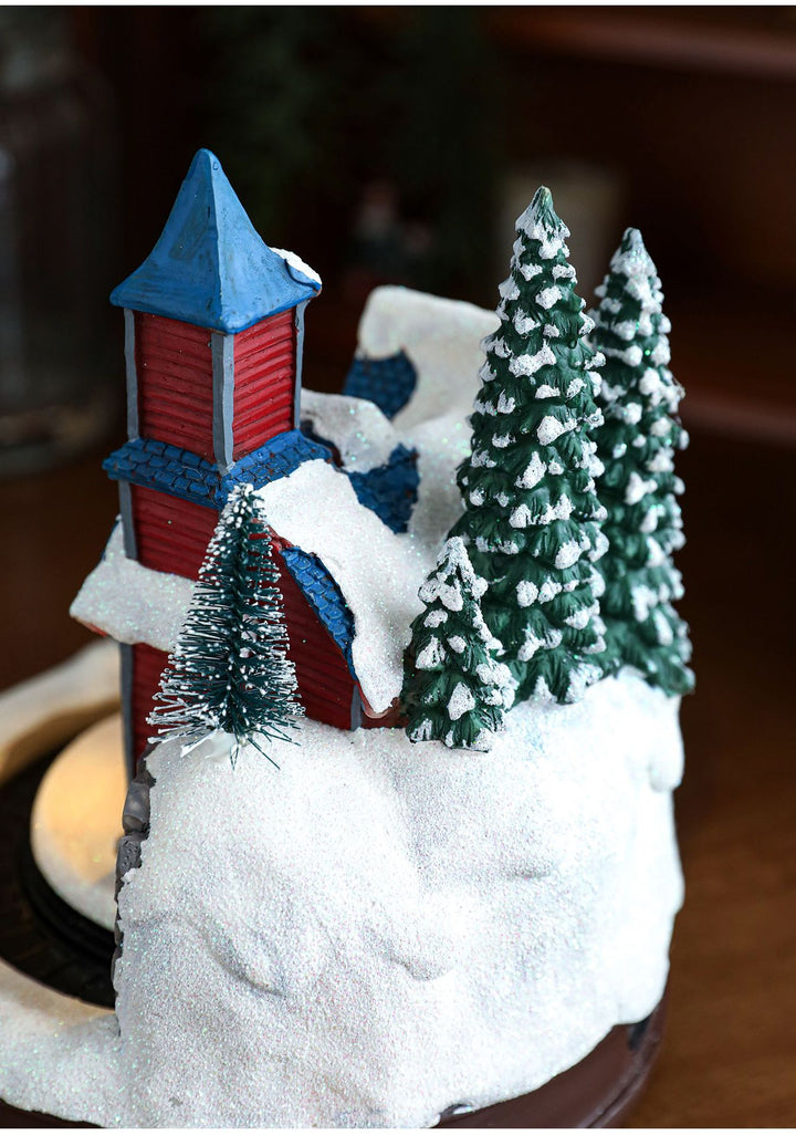Resin Glowing Rotating Christmas Music Box