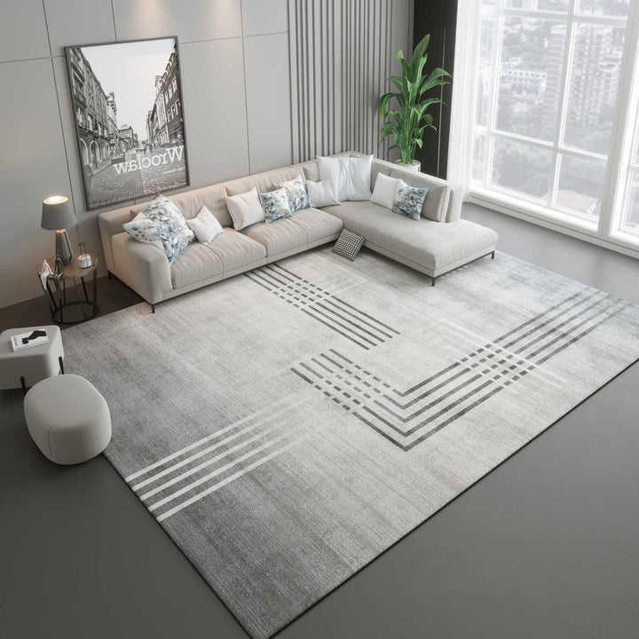 Modern Minimalist Geometric Area Rug Bowlift