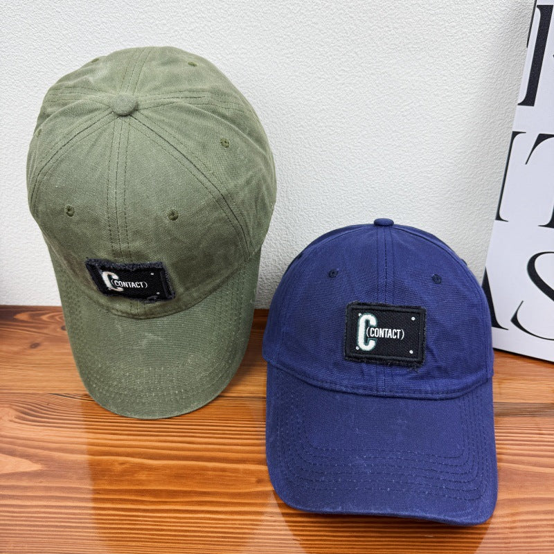Men's Vintage-Inspired Distressed Cap Bowlift