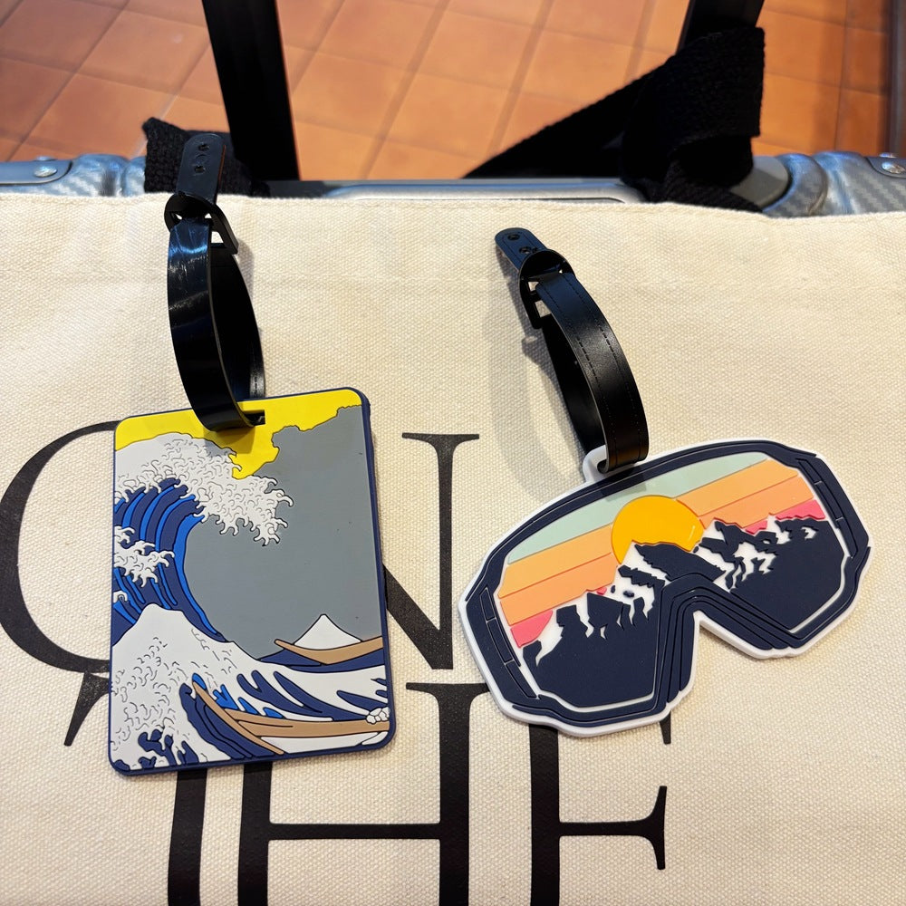Mountain View Ski Goggles Luggage Tag Bowlift