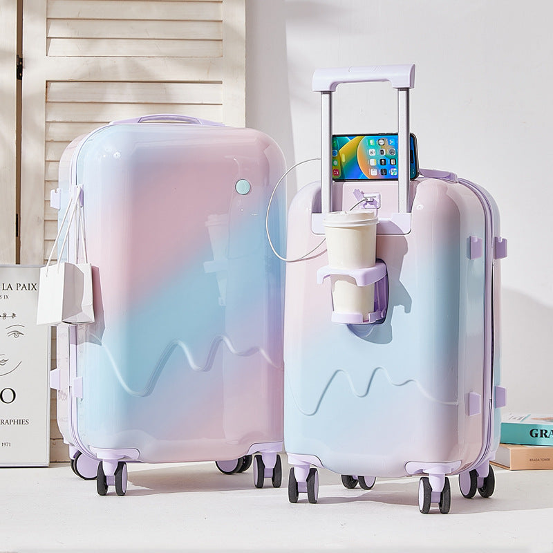 Unisex Lightweight Impact-Resistant Carry-On Suitcase Bowlift
