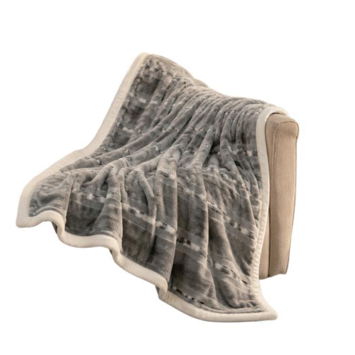 Textured Reversible Fleece Throw Blanket Bowlift