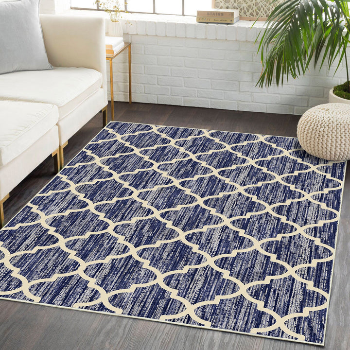 Geometric Pattern Area Rug Bowlift