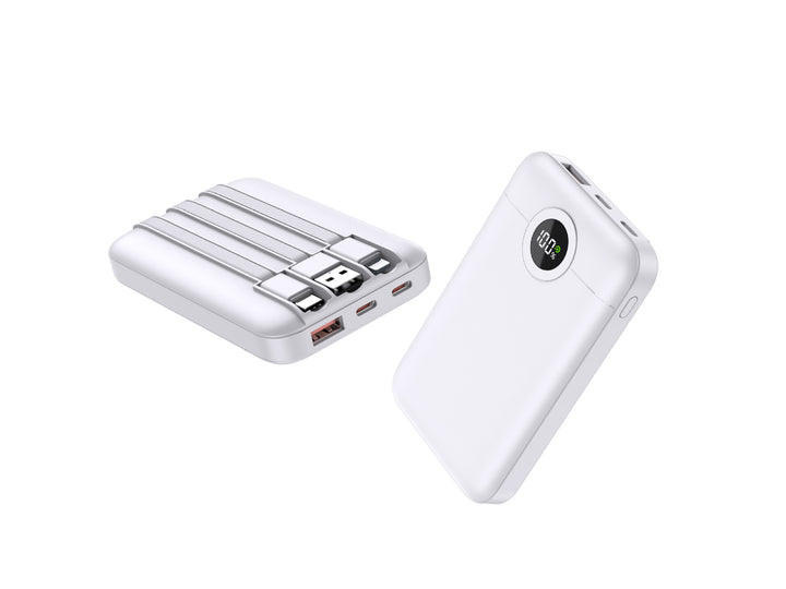 Portable power bank with intelligent cable management and LED charging status display Bowlift