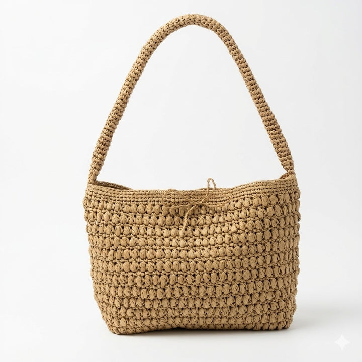 Spacious macramé bag with wide straps Bowlift