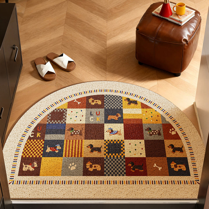 Decorative Dog-Themed Area Mat Bowlift