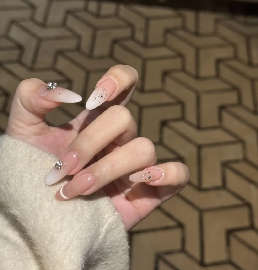 Elegant Glossy Square Press-On Nail Set