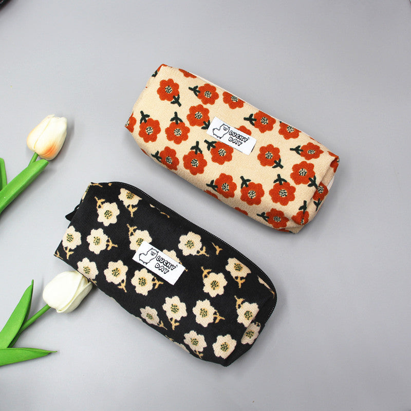 Checked Pattern Zippered Pencil Case Bowlift