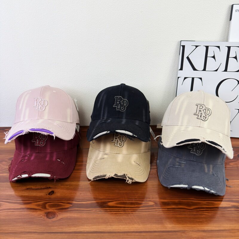 Women's Distressed Classic Cotton Baseball Cap Bowlift