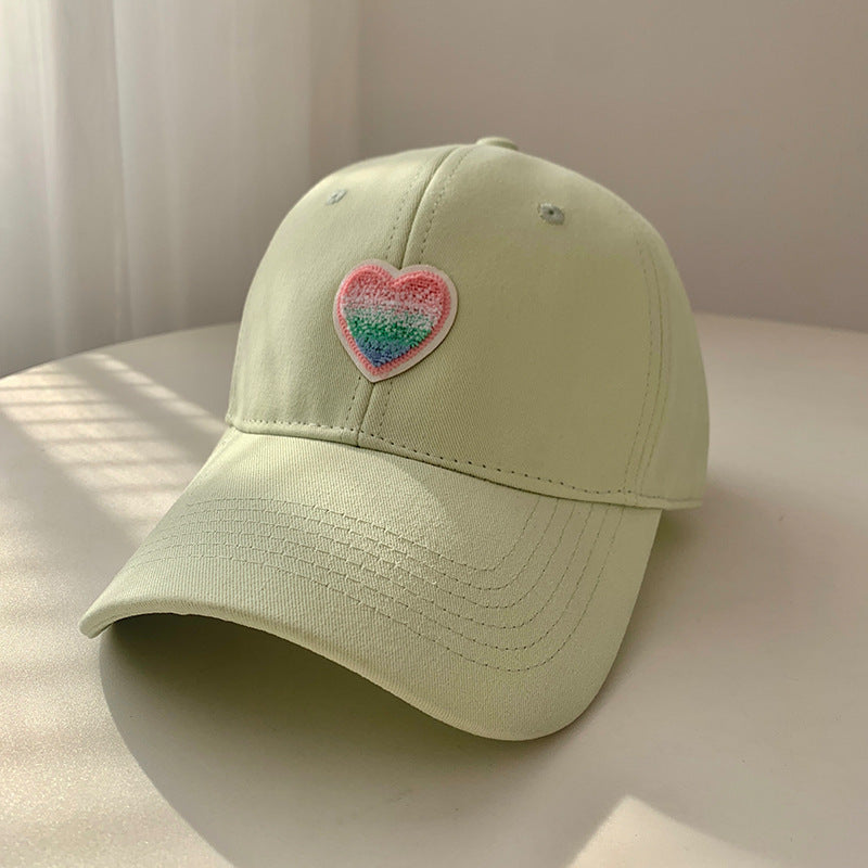 Women's Casual Heart Embroidered Baseball Cap Bowlift