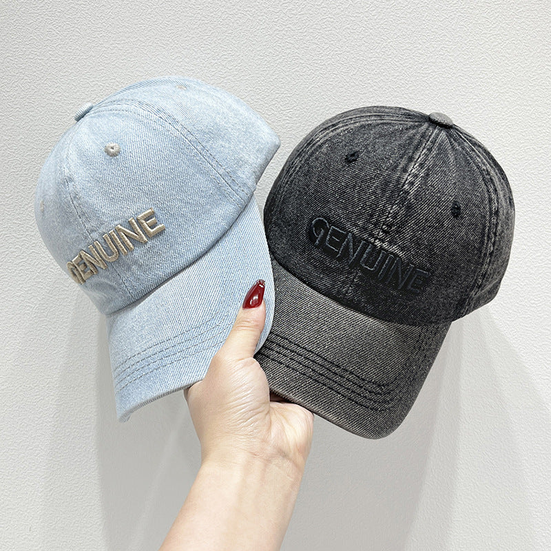Men's Denim Baseball Cap Bowlift