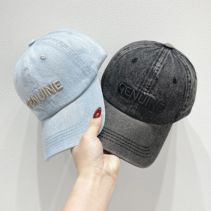 Men's Denim Baseball Cap Bowlift