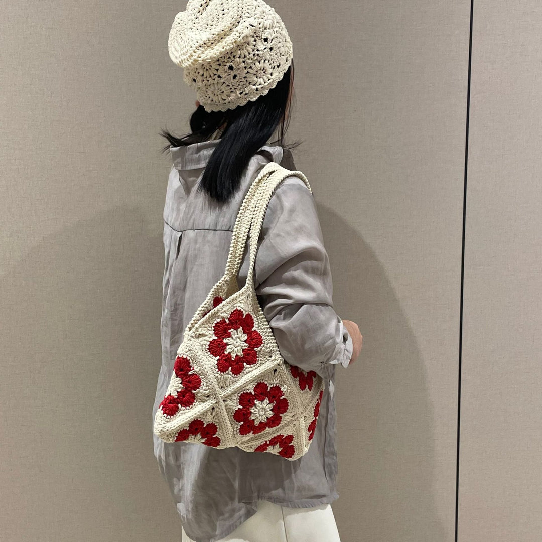 Handcrafted Flower Pattern Bag Bowlift