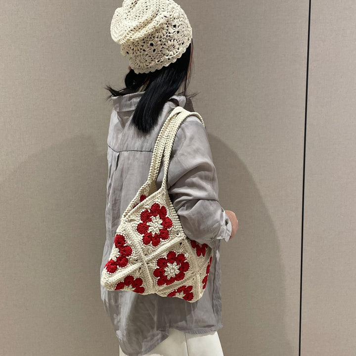 Handcrafted Flower Pattern Bag Bowlift