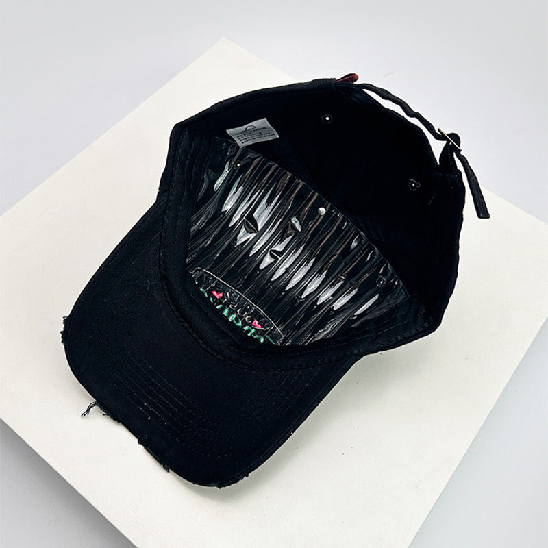 Women's Distressed Cotton Inspirational Baseball Cap Bowlift